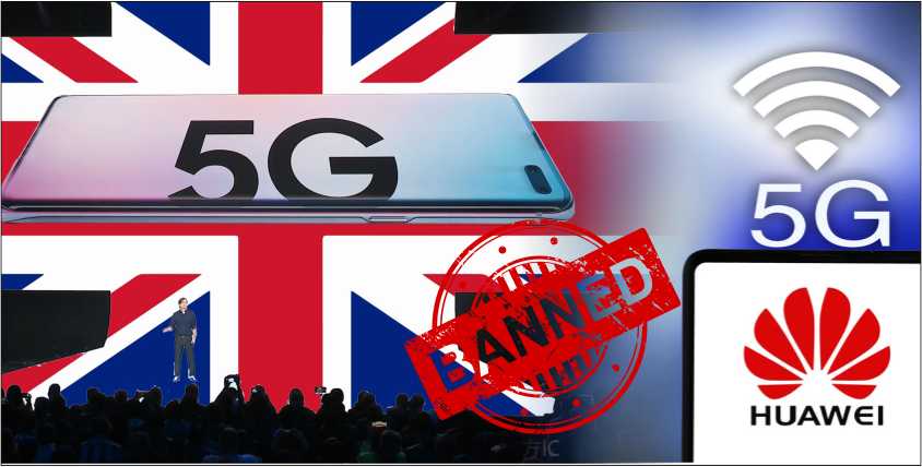 The United Kingdom has banned  Huawei from its 5G telecom network